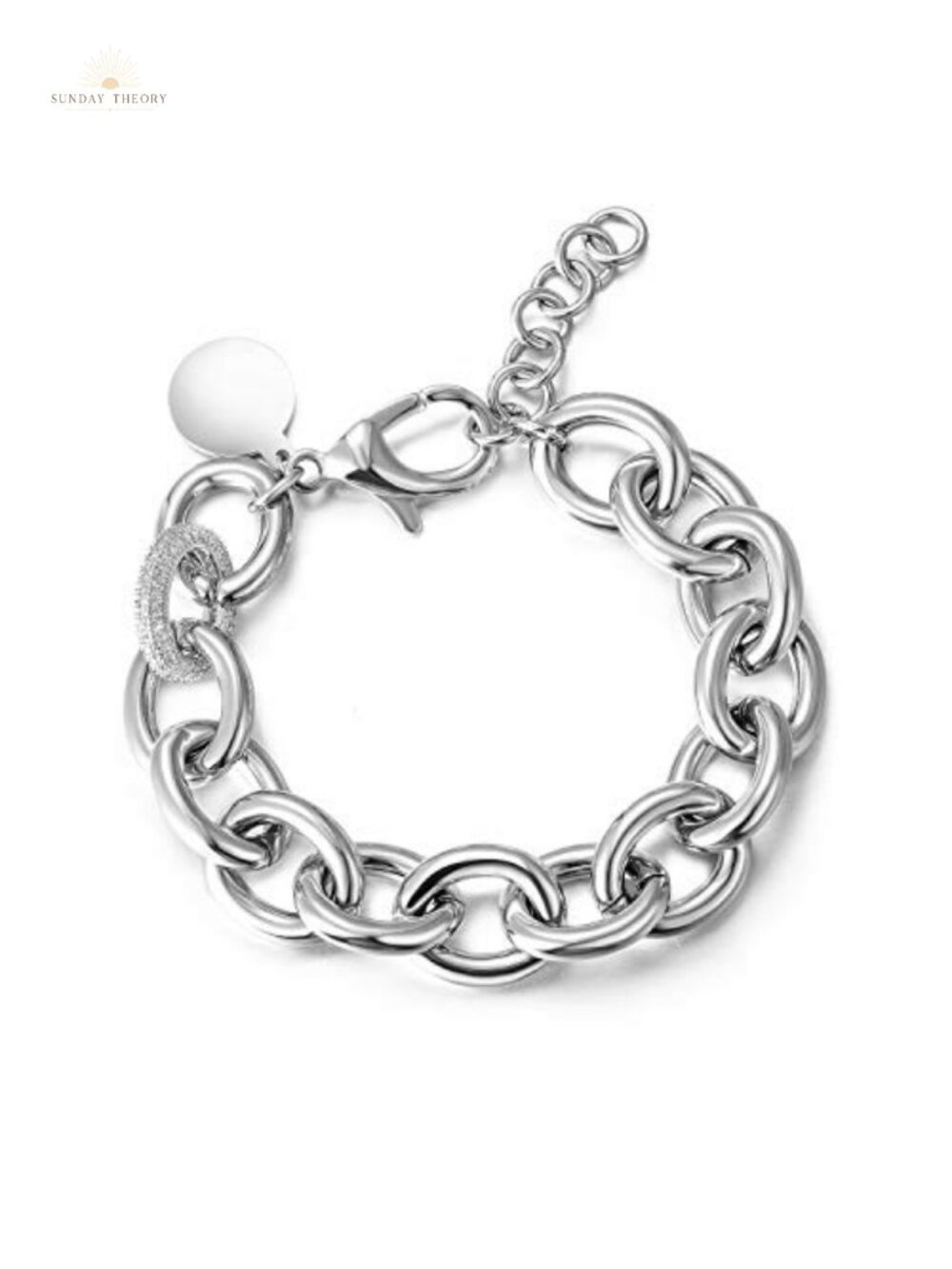 14K Gold Plated Link Chain Bracelet Dainty Silver Beaded Stackable Adjustable
